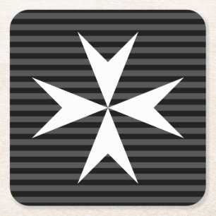 Mittelalterliches Weißkreuz   Order of St John (UK Rechteckiger Pappuntersetzer