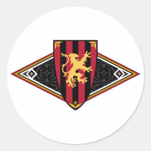 Mittelalterschild Runder Aufkleber