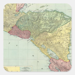 Mittelamerika 2 quadratischer aufkleber