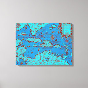 Mittelamerika ("Amerika Occidentalis ") Leinwanddruck