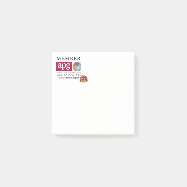 Mittelatlantische Bemerkungen Post-it Klebezettel (Vorderseite)