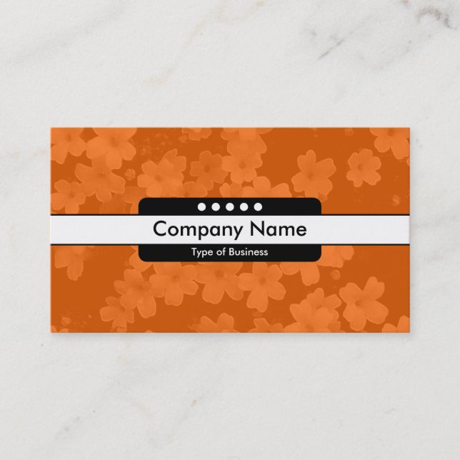Mittelband 5 - Blume - Orange Visitenkarte (Vorderseite)