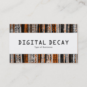 Mittelband - Digitaler Verfall - Orange Visitenkarte