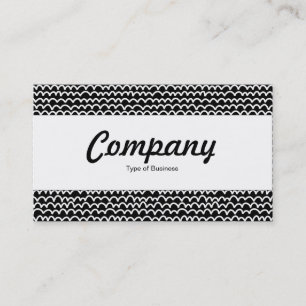 Mittelband - Wavy - White on Black Visitenkarte