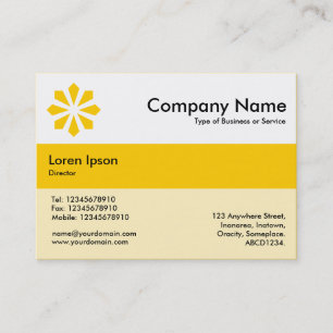 Mittelbandfarben - orange - Art Deco Visitenkarte