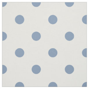 Mittelblaue Polka-Punkte (großer Maßstab) Stoff