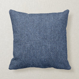Mittelblauer Denim Kissen