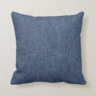 Mittelblauer Denim Kissen