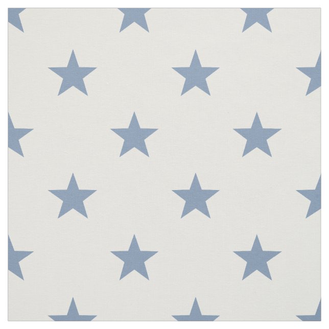 Mittelblauer Sterne (groß) Stoff (Muster)