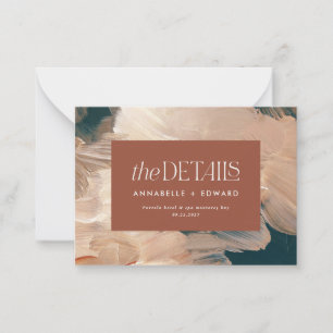 Mittelboho malerische Terracotta Hochzeit Mitteilungskarte