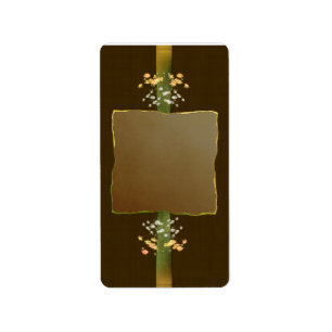 Mittelbraun Apothekensiegel Adressaufkleber