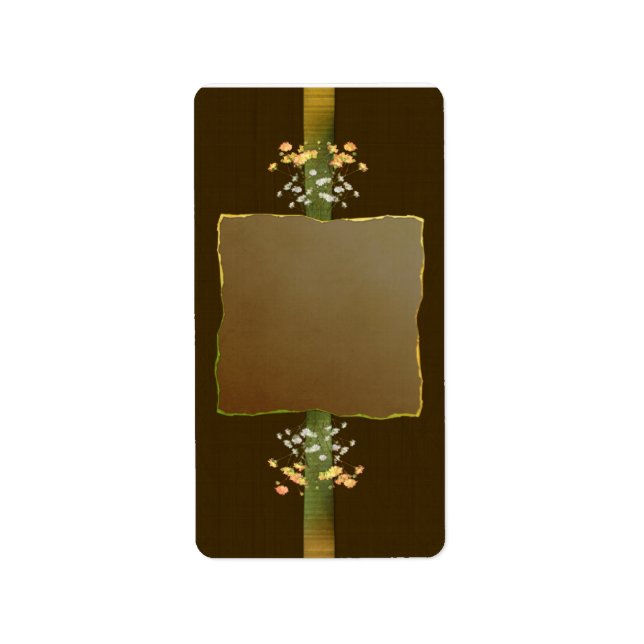 Mittelbraun Apothekensiegel Adressaufkleber (Vorne)