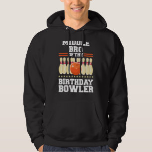 Mittelbro des Geburtstags Bowler Bday Bowling Par Hoodie
