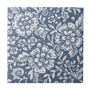 Mitteldichte blaue Blume Blumenmuster Fliese