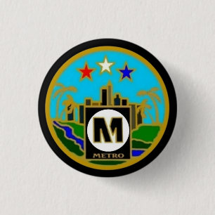Mitteldichtungs-Los Angeles-Metro-Busse Button