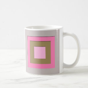 Mittelepochale übereinanderliegende Quadrate - gra Kaffeetasse