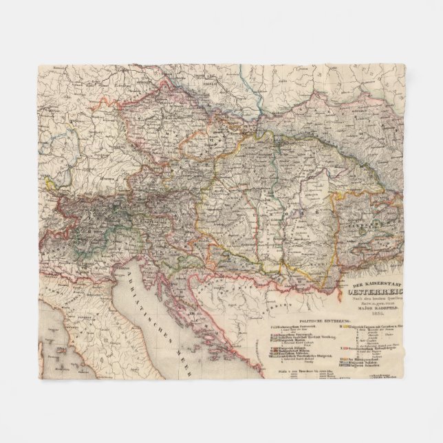 Mitteleuropa Fleecedecke (Vorderseite (Horizontal))