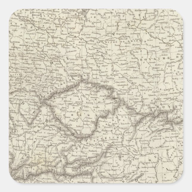 Mitteleuropa Quadratischer Aufkleber (Vorderseite)
