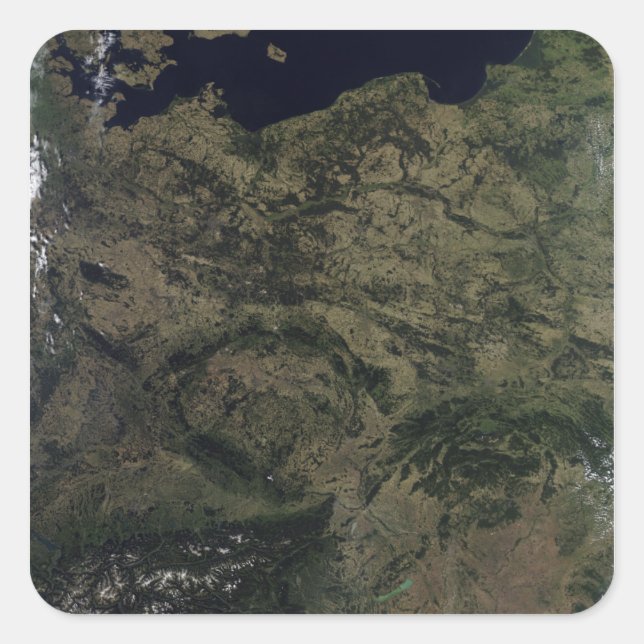 Mitteleuropa Quadratischer Aufkleber (Vorderseite)