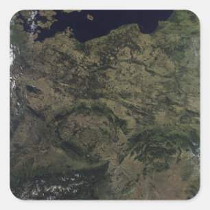 Mitteleuropa Quadratischer Aufkleber