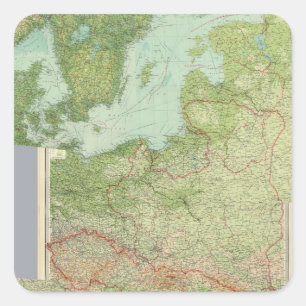 Mitteleuropa Quadratischer Aufkleber