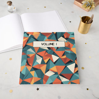 Mitteleuropäisches geometrisches Türkis & Orange | Gästebuch