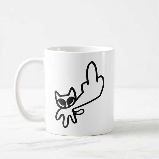 Mittelfinger Meme Kaffeetasse (Links)