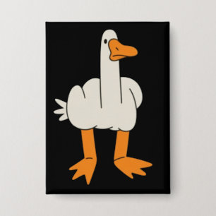 Mittelfinger Möwe Humor Lustige Geste Finger Weg Button