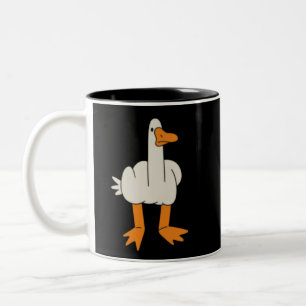 Mittelfinger Möwe Humor Lustige Geste Finger Weg Zweifarbige Tasse