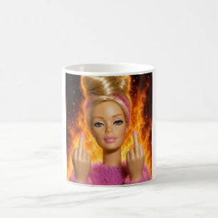 Mittelfinger-Puppen-Meme-Grafik – Lustig Sarkastis Kaffeetasse