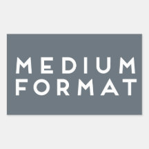 Mittelformat-Aufkleber - Weiß auf Grau