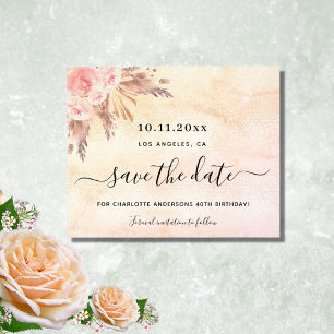 Mittelfristige Pampelmusen Save the Date rot
