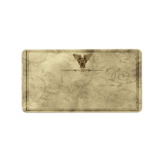 Mittelgargoyle-Apothekensiegel Adressaufkleber (Vorne)