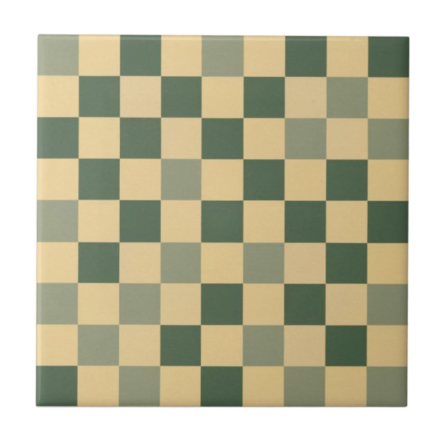 Mittelgelbe, geometrische Gestaltung Fliese (Vorderseite)