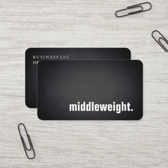 Mittelgewicht. Modern Blackboard Professional Visitenkarte (Vorderseite/Rückseite Beispiel)