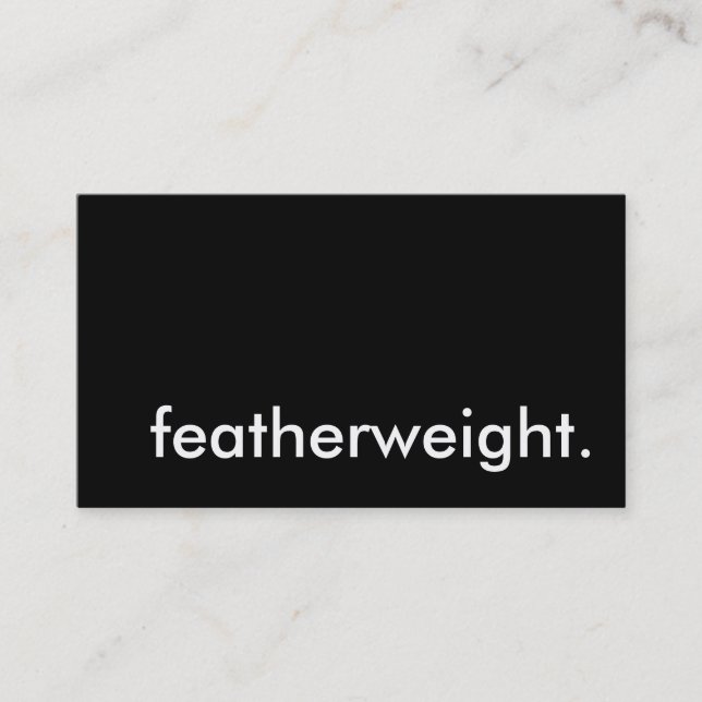 Mittelgewicht. Visitenkarte (Vorderseite)