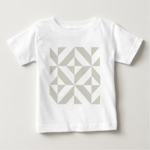 Mittelgraues geometrisches Deko Cube-Muster Baby T-shirt