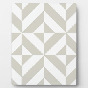 Mittelgraues geometrisches Deko Cube-Muster Fotoplatte