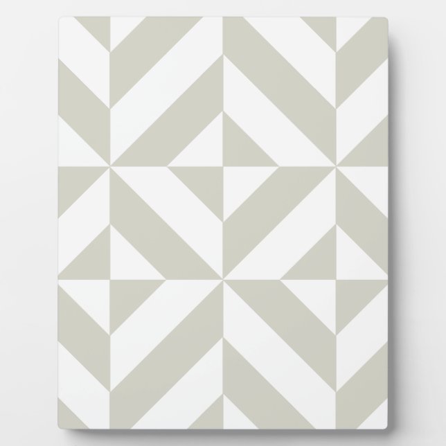 Mittelgraues geometrisches Deko Cube-Muster Fotoplatte (Vorderseite)