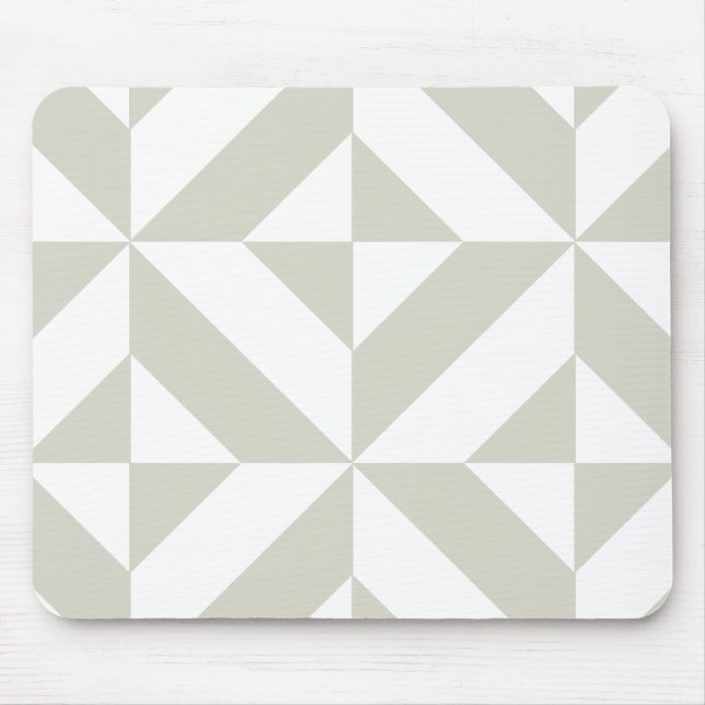 Mittelgraues geometrisches Deko Cube-Muster Mousepad (Vorne)