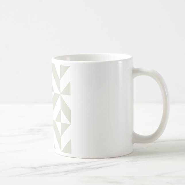 Mittelgraues geometrisches Deko Cube-Muster Tasse (Rechts)