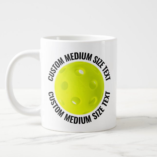 Mittelgroße Personalisierte Text Riesige Picklebal Jumbo-Tasse (Links)