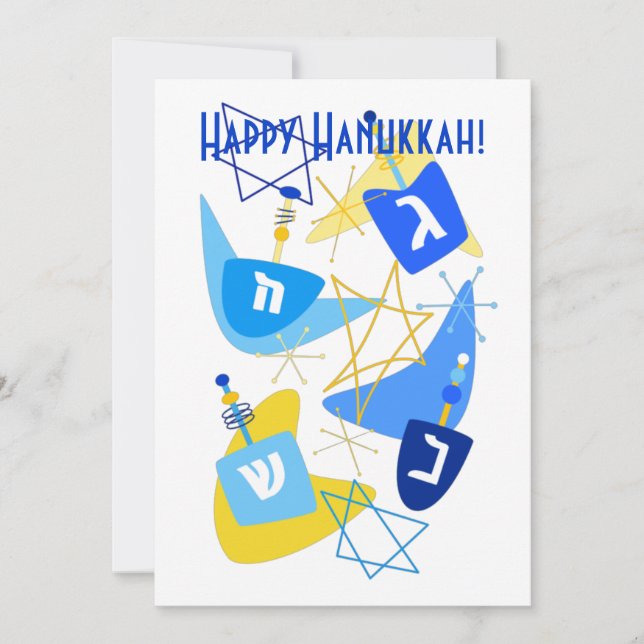 Mitteljahrdreidels White Feiertagskarte (Vorderseite)