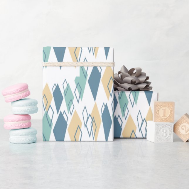 Mitteljahrhundert-Muster Geschenkpapier (Babyparty)