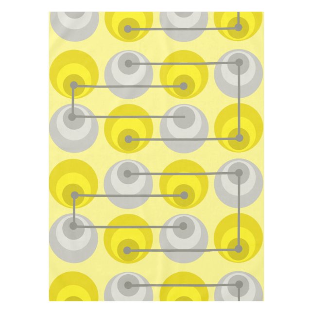 Mitteljahrszirkel Gelbgrau Tischdecke (Vorderseite)