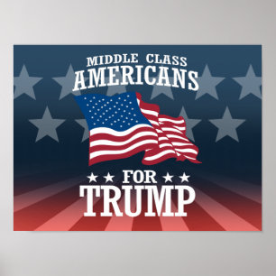 MITTELKLASSIGE AMERIKANER FÜR TRUMP POSTER