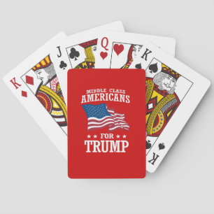 MITTELKLASSIGE AMERIKANER FÜR TRUMP SPIELKARTEN