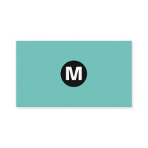 Mittelklassiges Monogramm - Schwarz auf Türkis 6bc