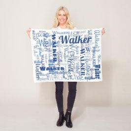 Mittellange Bezeichnungen Muster Blau & Weiß Baby Fleecedecke