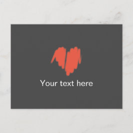 Mittelmäßiges rotes Graffiti-Sprayed-Herzbild Postkarte